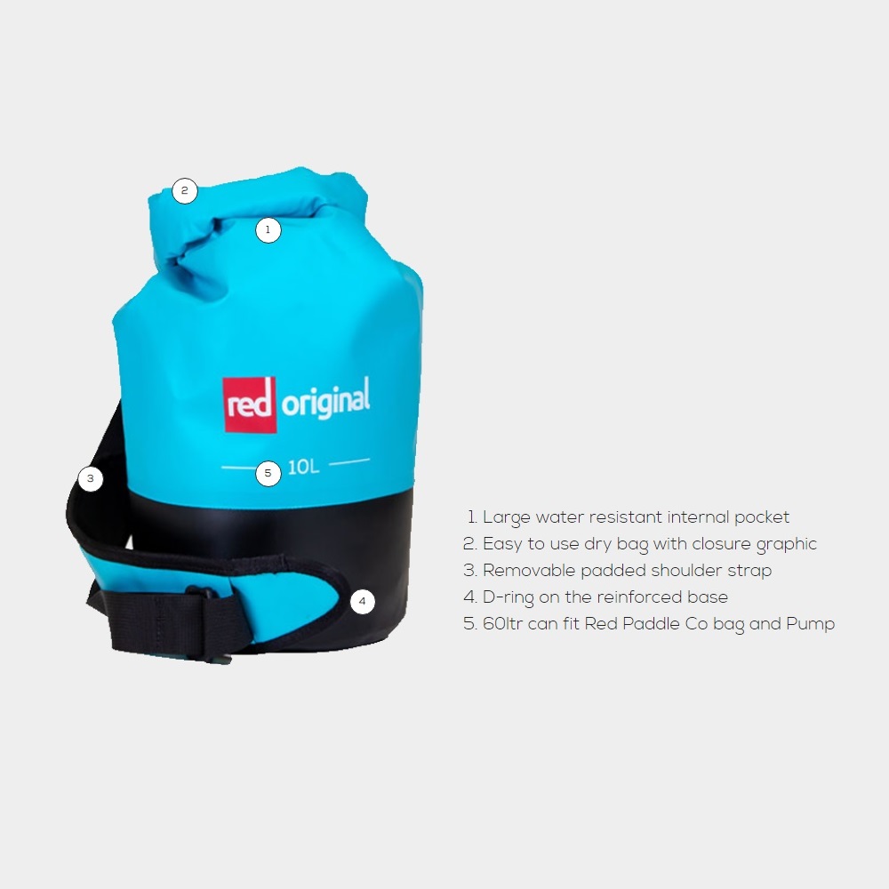 red paddle Roll Top dry bag 30L blauw 4