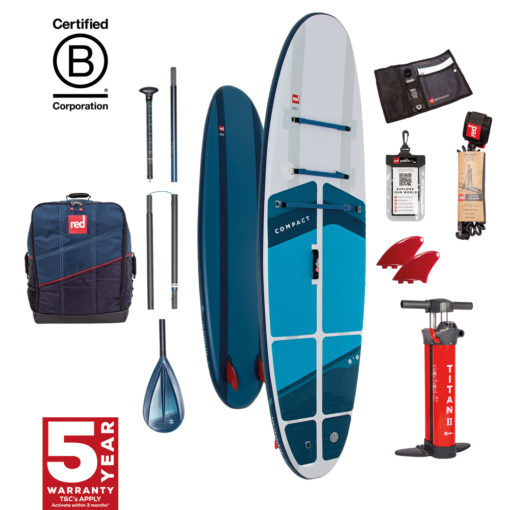 red paddle Compact 9.6 opblaasbare sup blauw voordeelpakket 1