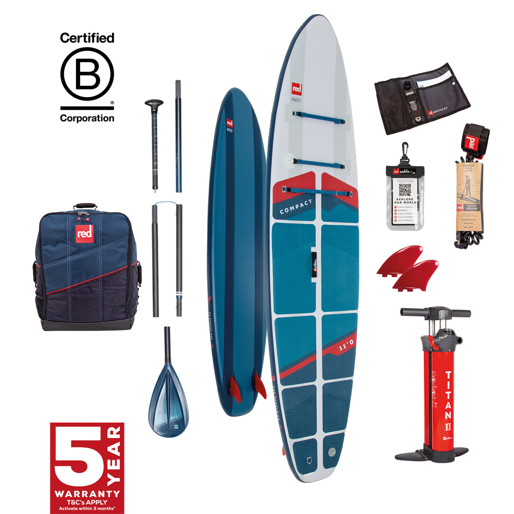 red paddle Compact 11.0 opblaasbare sup blauw voordeelpakket 1