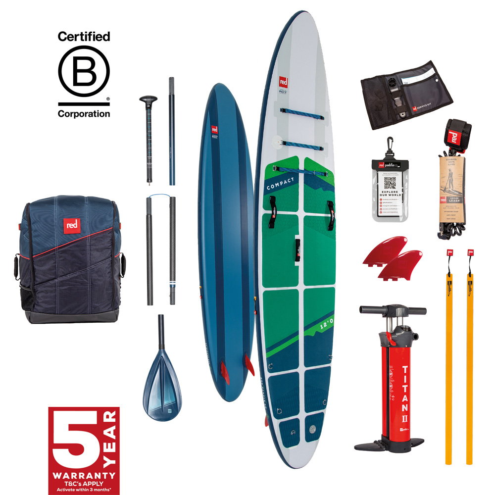 red paddle Compact package 12.0 opblaasbare sup groen voordeelpakket 1