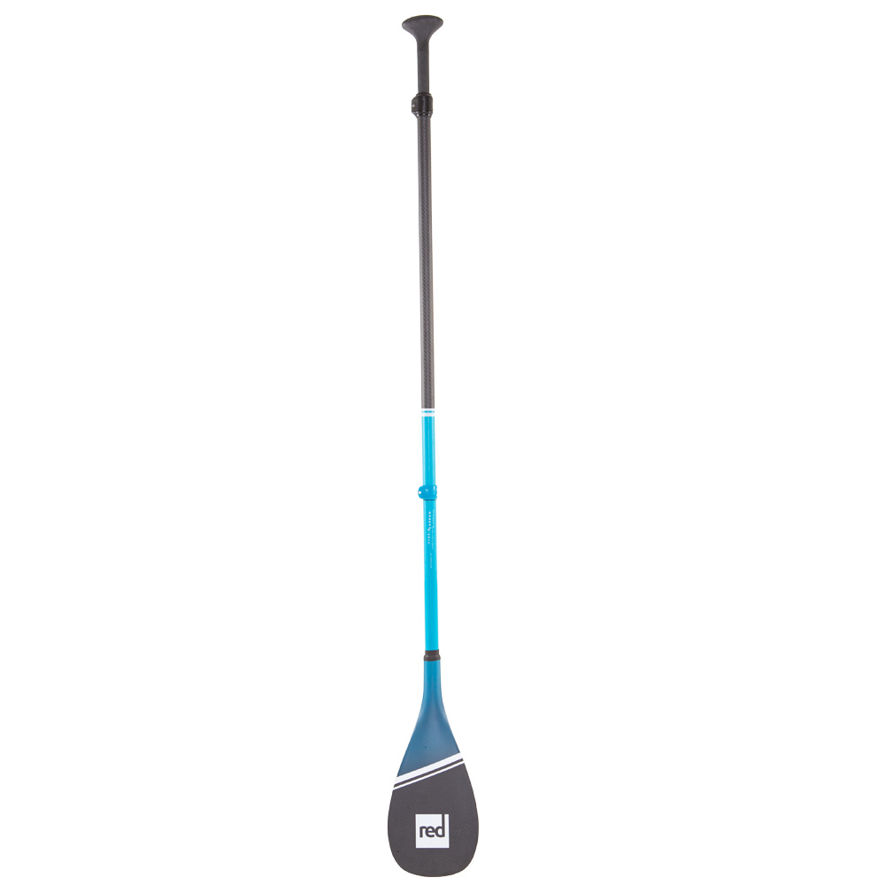 red paddle Hybrid Carbon blauw sup peddel verstelbaar foto 1