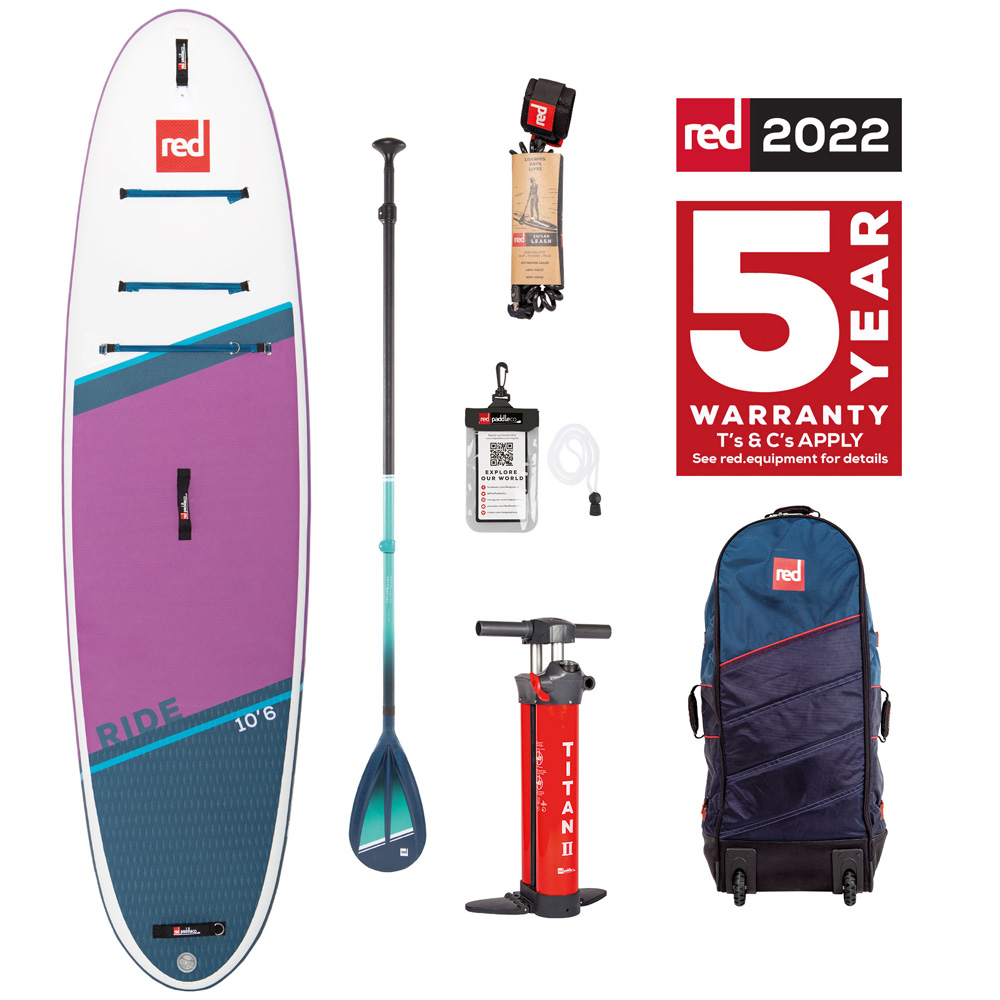 red paddle Ride CT 10.6 opblaasbare sup voordeelpakket paars foto 1