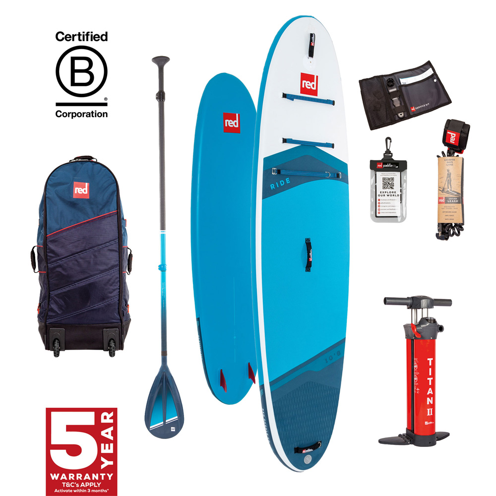 red paddle Ride CT 10.6 opblaasbare sup blauw voordeelpakket 1