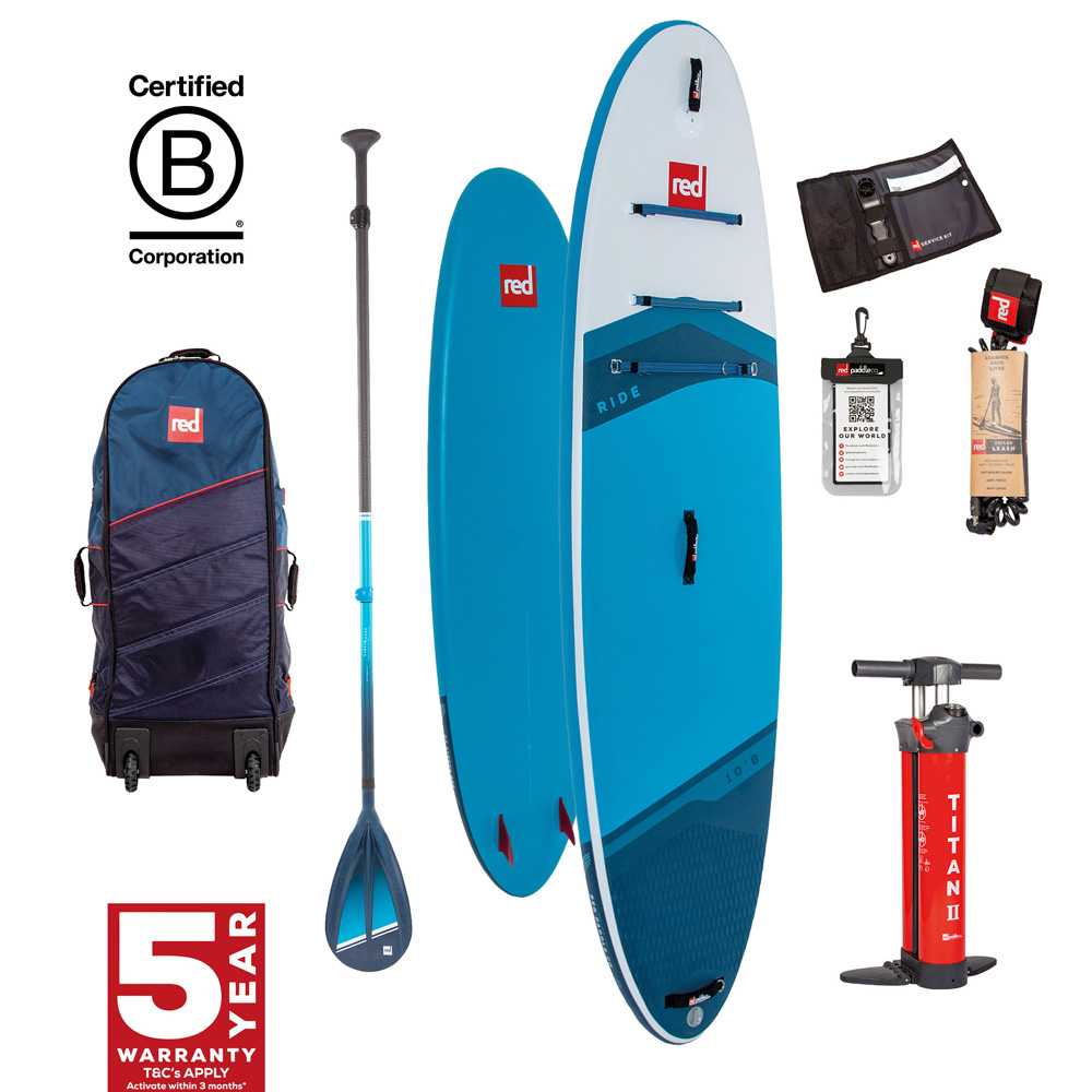 red paddle Ride CT 10.8 opblaasbare sup blauw voordeelpakket 1