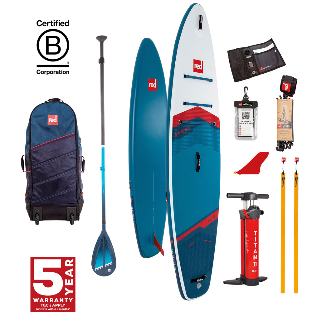 red paddle Sport HT 11.3 opblaasbare sup blauw voordeelpakket 1