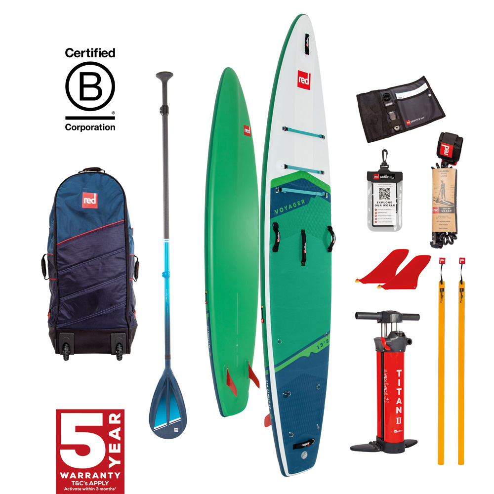 red paddle Voyager HT 13.2 opblaasbare sup groen voordeelpakket 1