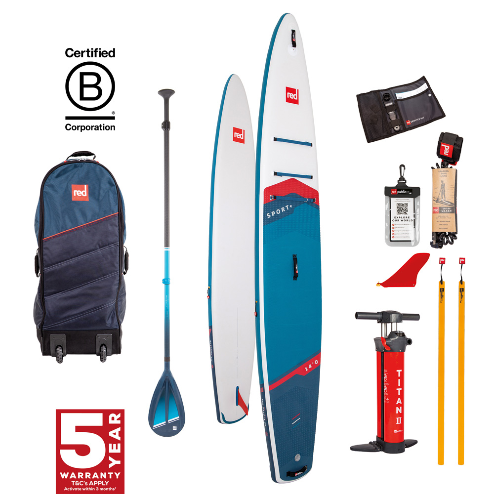 red paddle Sport+ HT 14 opblaasbare sup blauw voordeelpakket 1