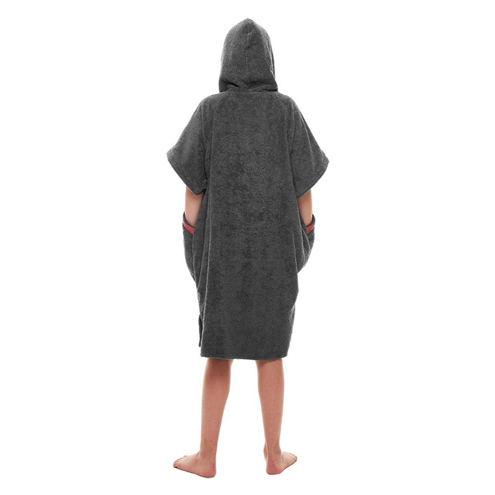 Luxury omkleedponcho kind grijs