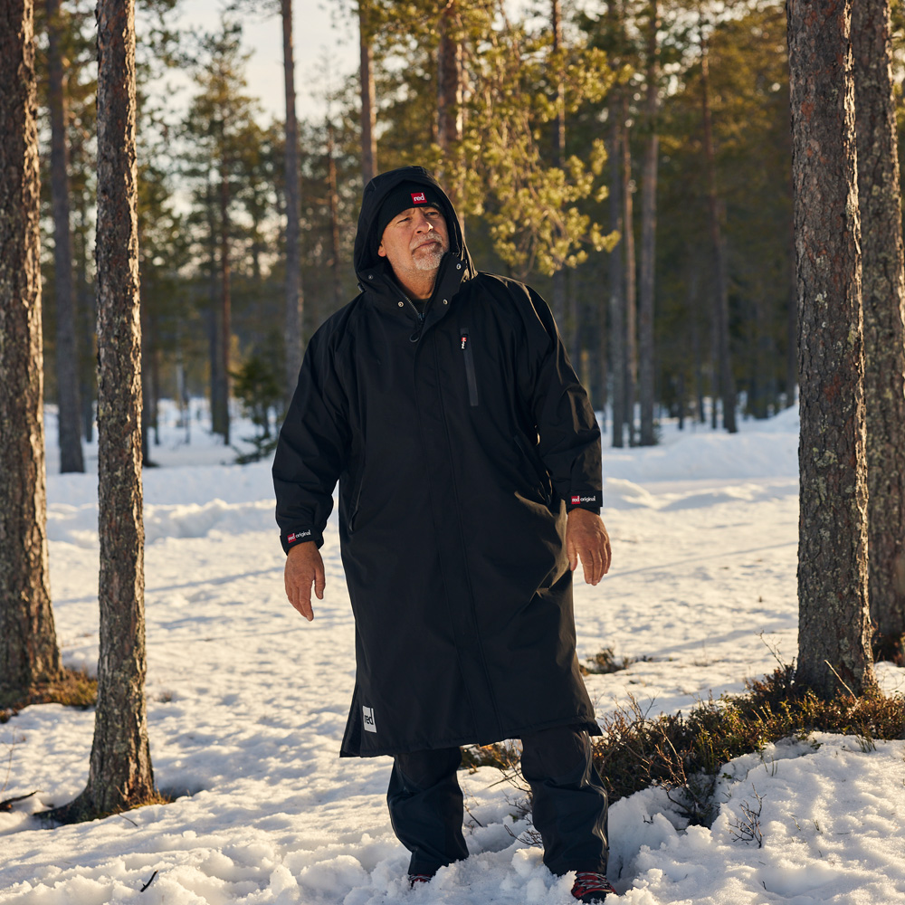 red paddle Pro Change Jacket poncho lange mouwen zwart 4