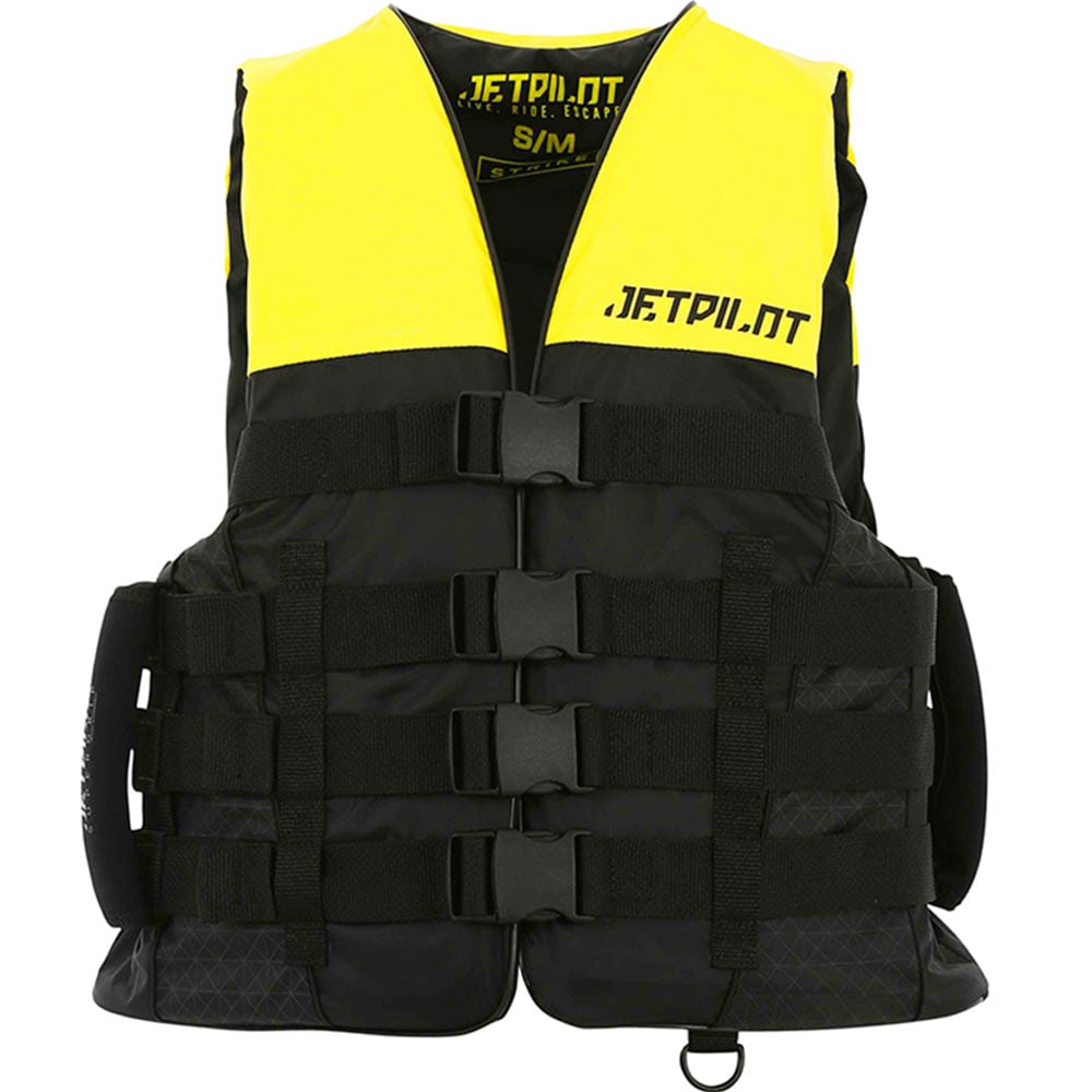 Jetpilot Strike nylon zwemvest geel met super grip handvaten foto 1