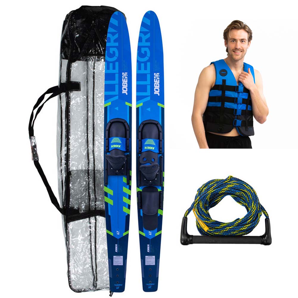 Allegre combo Waterski 67 inch pakket blauw deluxe