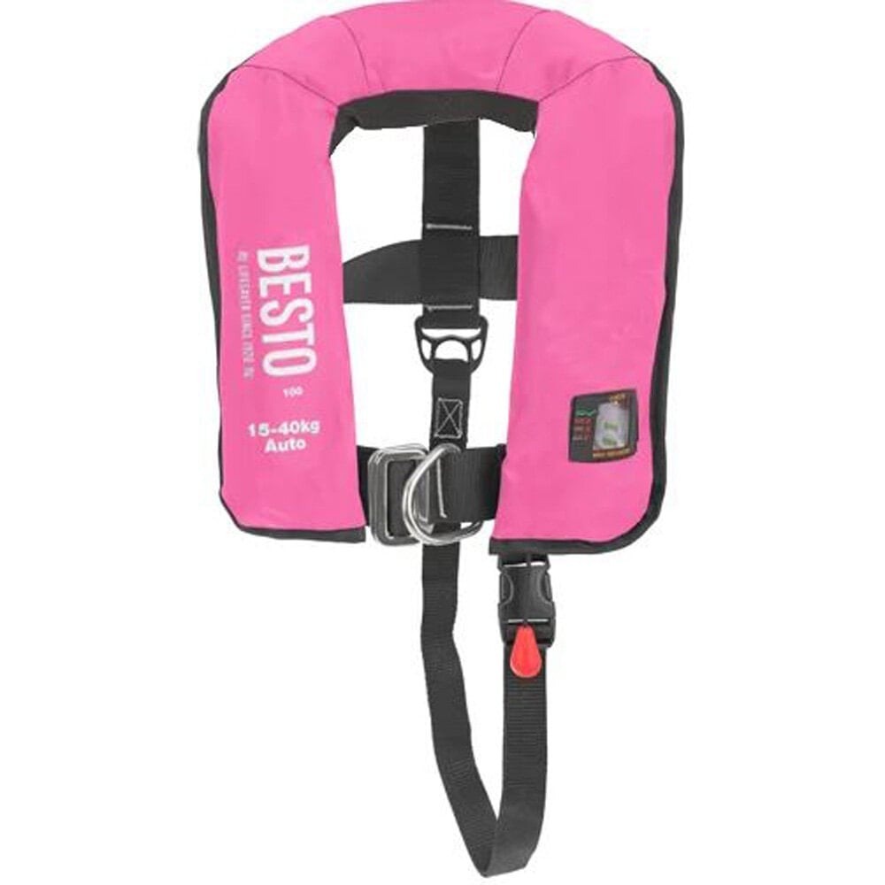 automatisch reddingsvest pro junior 100n roze 15-40kg