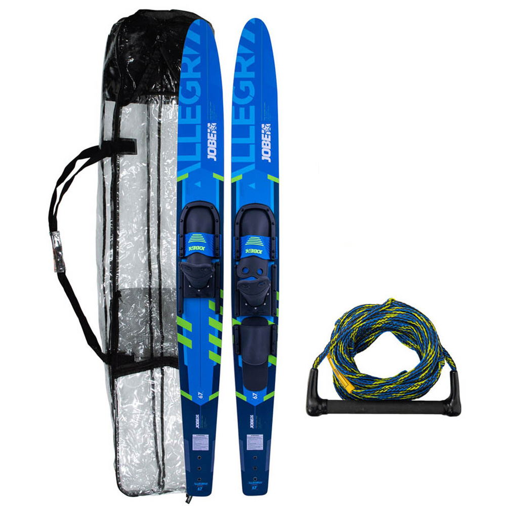 Allegre Combo waterski pakket blauw 67 inch met waterski lijn en tas