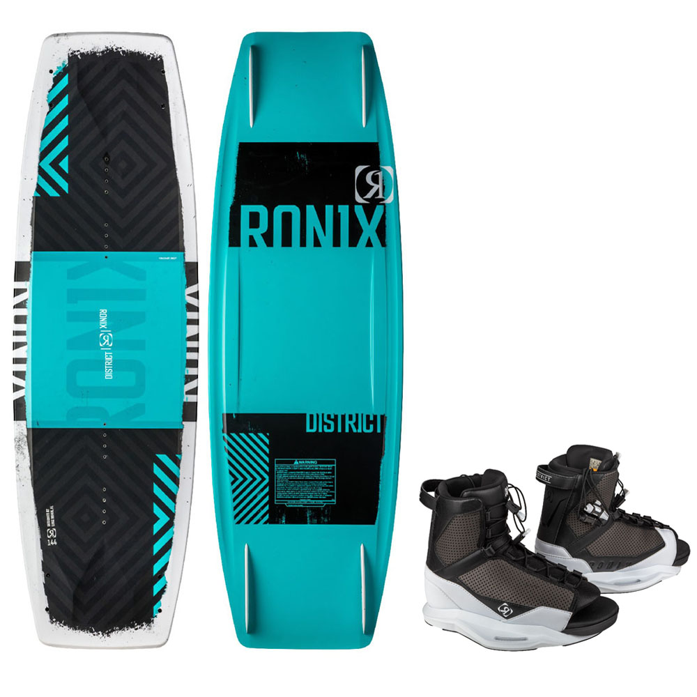 Ronix District wakeboardset 138 cm met District bindingen foto 1