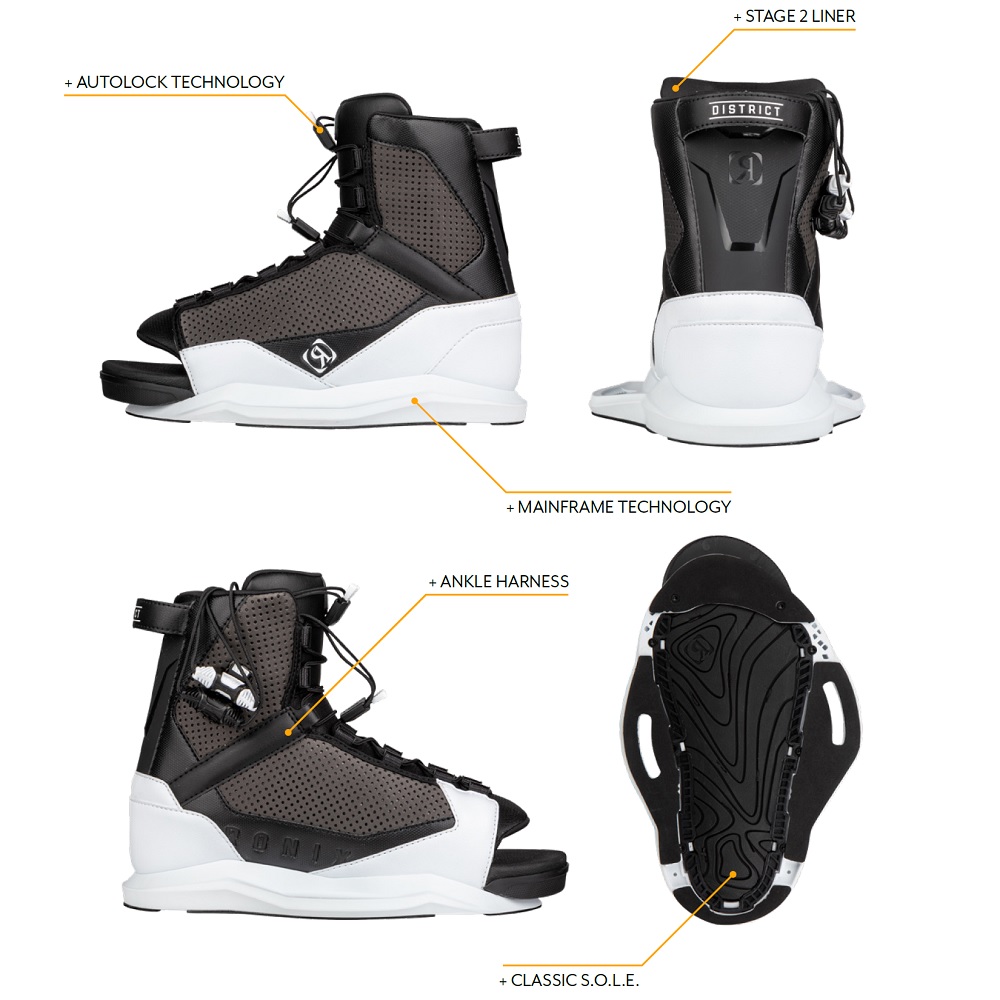 Ronix District wakeboardset 150 cm met District bindingen 8