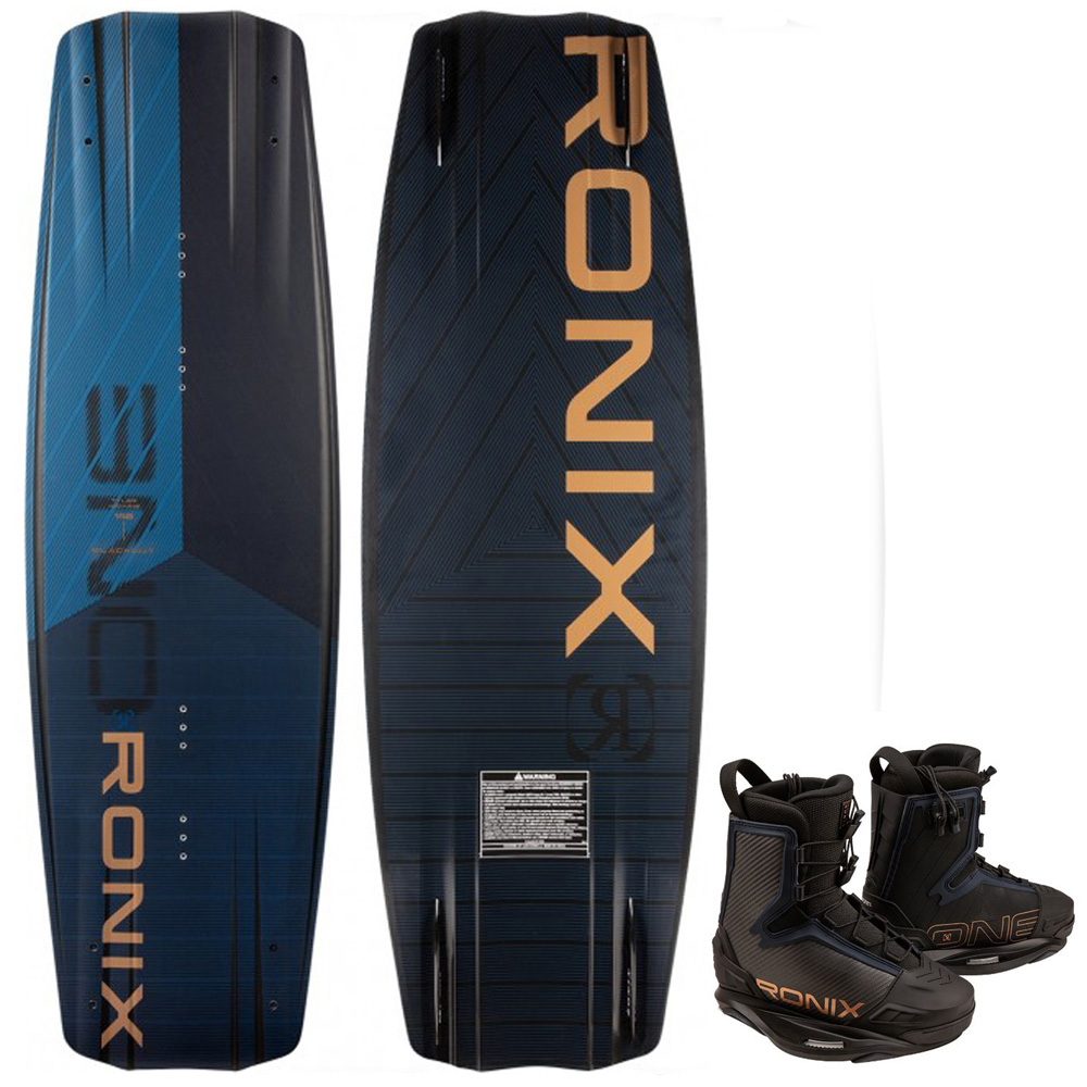 Ronix One Blackout wakeboard set 134 cm met One Carbitex bindingen foto 1