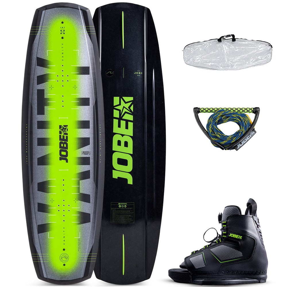 Vanity wakeboardset 136 cm  met Unit wakeboardbindingen