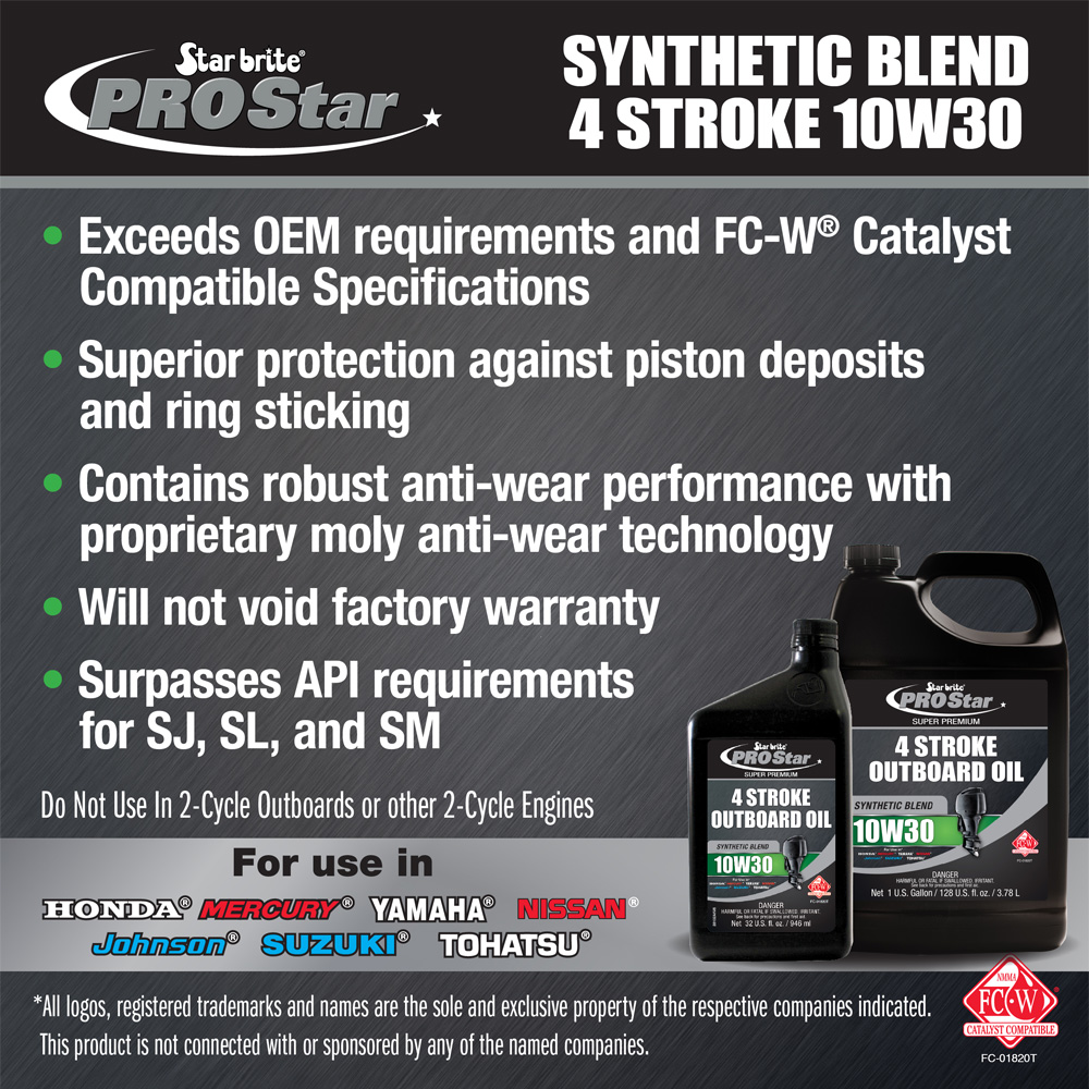 Starbrite super premium synthetische 4 takt motorolie 10w30 3800 ml 3