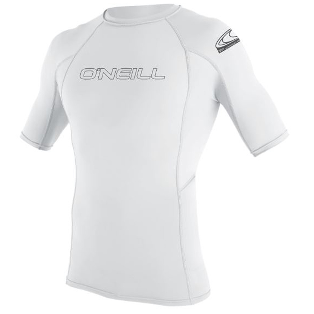 korte mouwen rash guard heren wit
