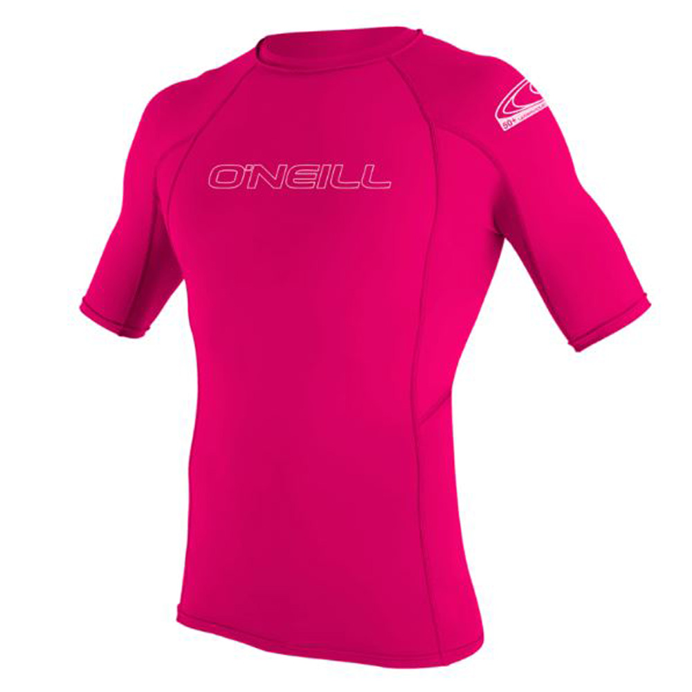  korte mouwen rash guard kind roze foto 1