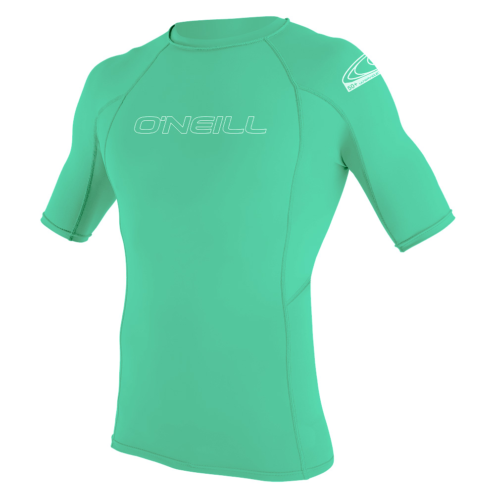 Oneill korte mouwen rash guard kind aqua blauw 1