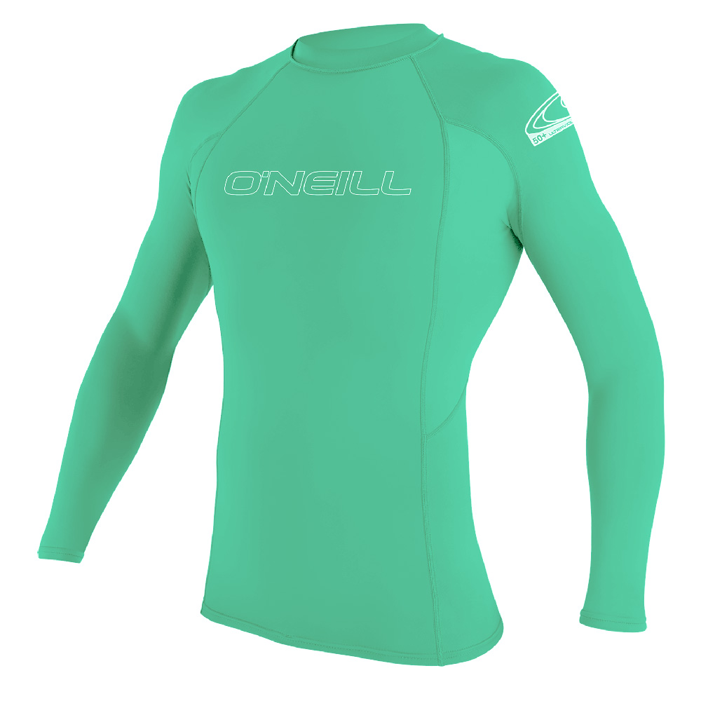 lange mouwen rash guard kind aqua blauw