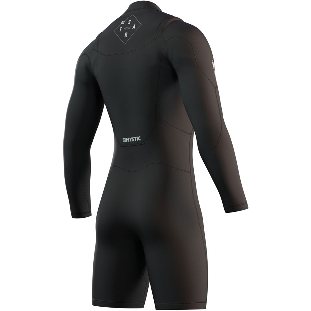 Star lange mouwen Shorty 3/2mm dubbele borstrits Zwart heren wetsuit