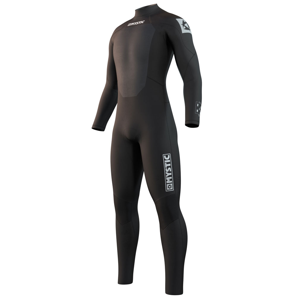 Mystic Brand Fullsuit 3/2mm rugrits Flatlock Zwart heren wetsuit 1