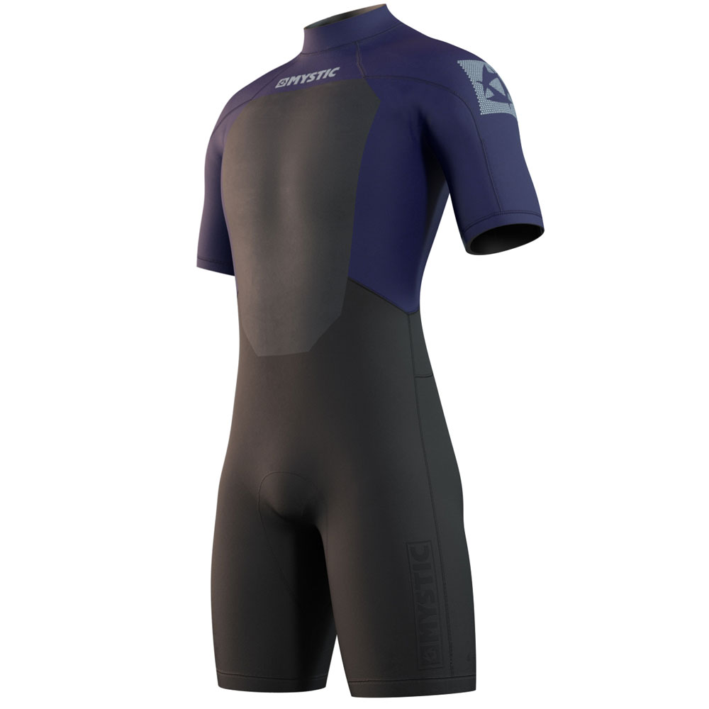 Mystic Brand Shorty 3/2mm rugrits Flatlock Night blauw heren wetsuit 1