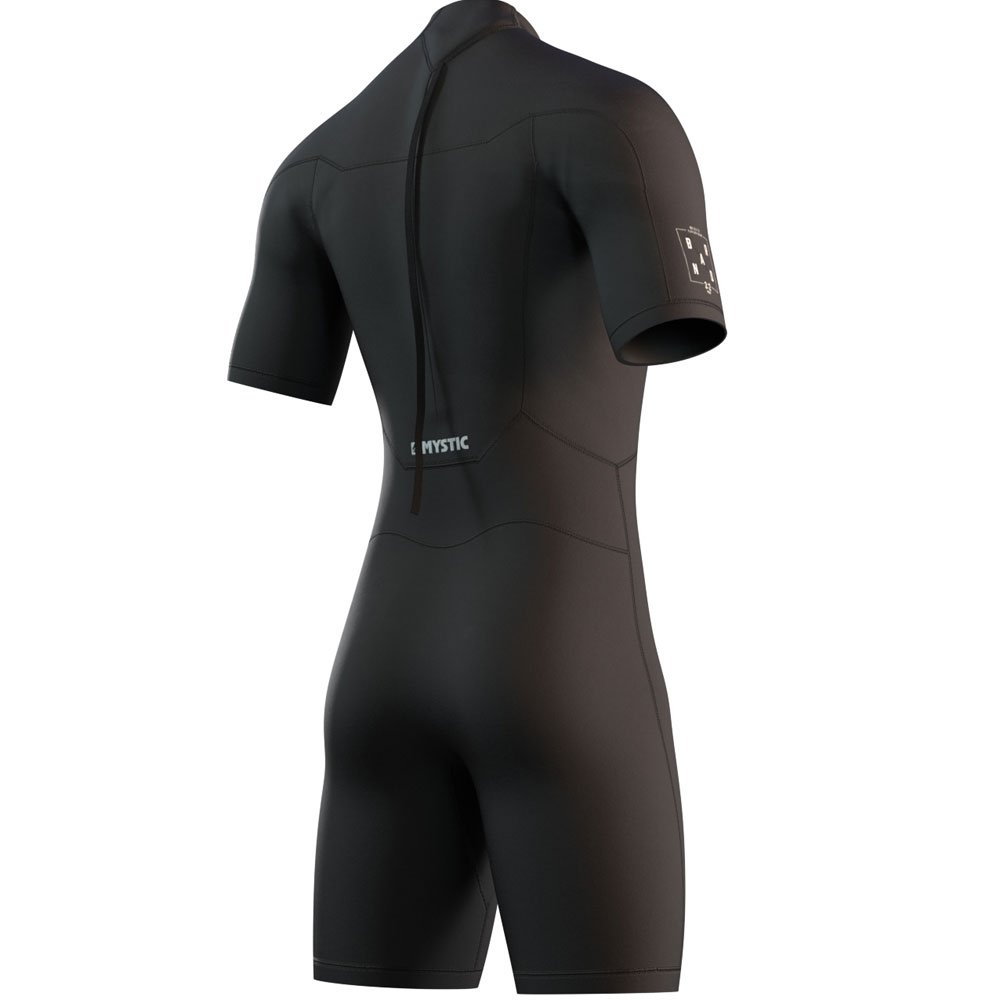 Mystic Brand Shorty 3/2mm rugrits Flatlock Zwart heren wetsuit 2