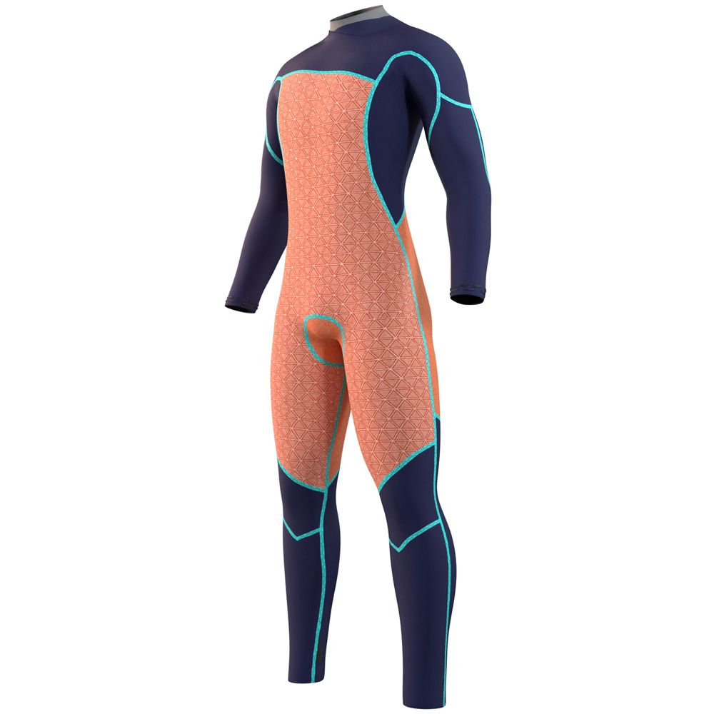 Mystic Majestic fullsuit 4/3mm borstrits heren donker grijs 3