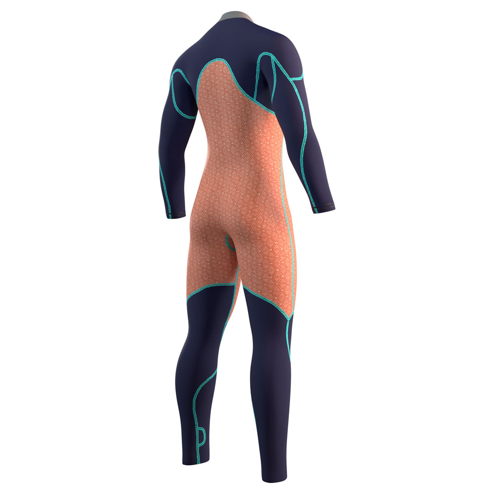 Mystic Majestic fullsuit wetsuit heren 4/3mm borstrits navy blauw 8