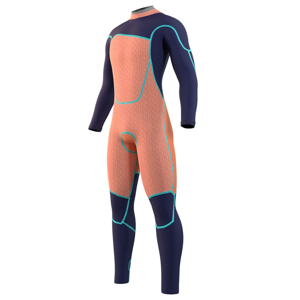 Mystic Majestic fullsuit wetsuit heren 5/4mm rugrits navy blauw 5