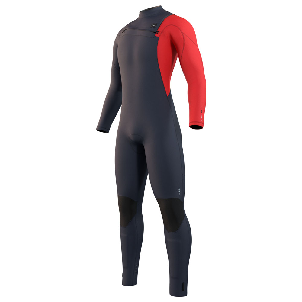 Mystic Marshall fullsuit wetsuit heren 5/3mm borstrits navy blauw / rood 2