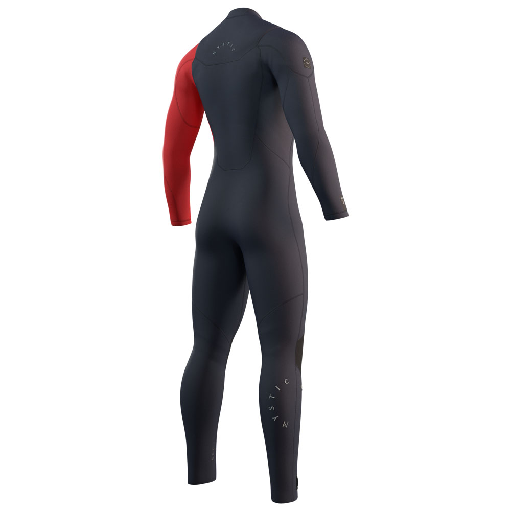 Mystic Marshall fullsuit wetsuit heren 5/3mm borstrits navy blauw / rood 3