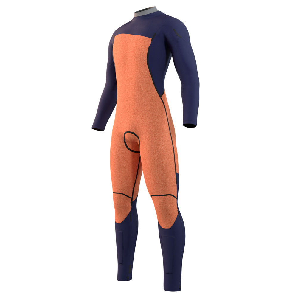 Mystic Marshall fullsuit wetsuit heren 5/3mm borstrits navy blauw / rood 6