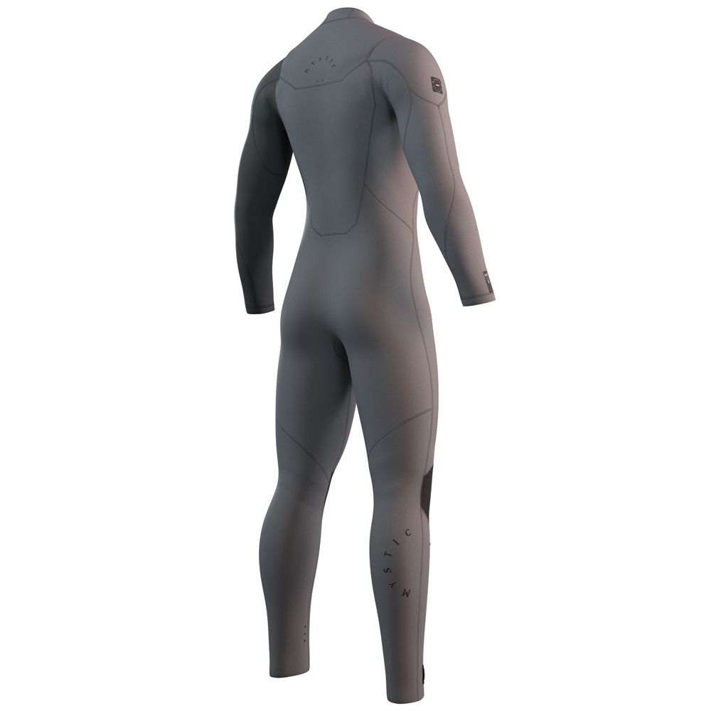 Mystic Marshall fullsuit wetsuit heren 5/3mm borstrits licht grijs 4