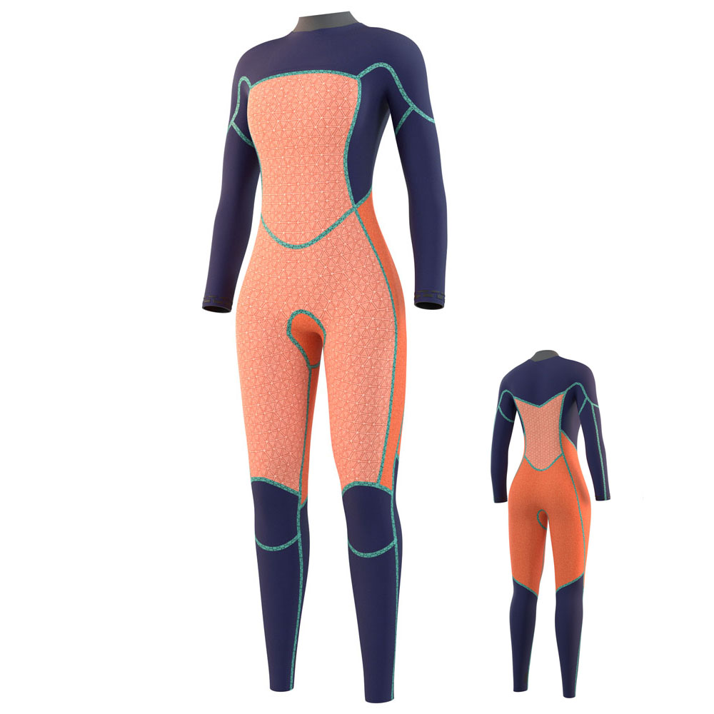 Mystic Jayde fullsuit wetsuit 5/4mm dubbele borstrits dames navy blauw 6