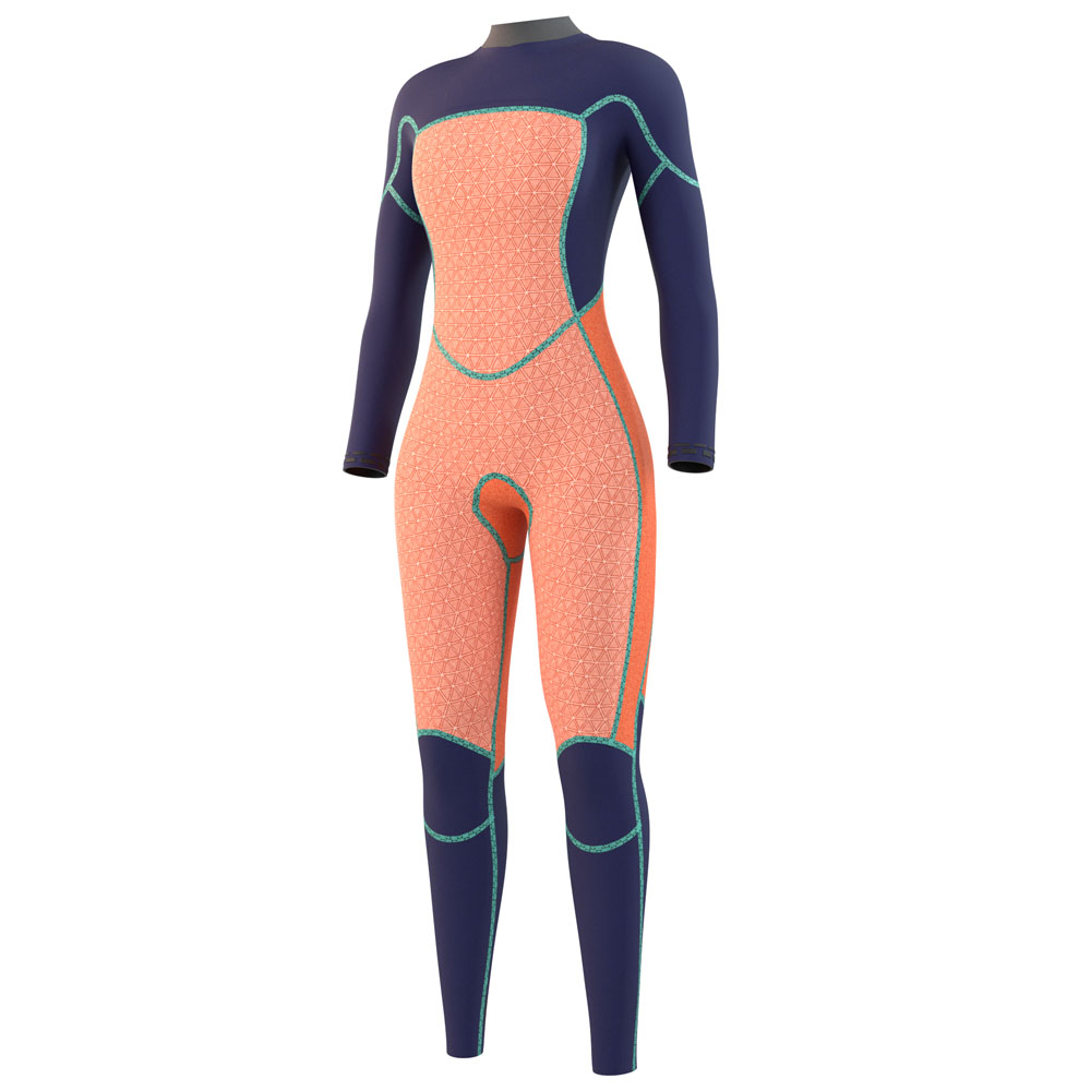 Mystic Jayde fullsuit wetsuit 3/2mm dubbele borstrits dames navy blauw 6