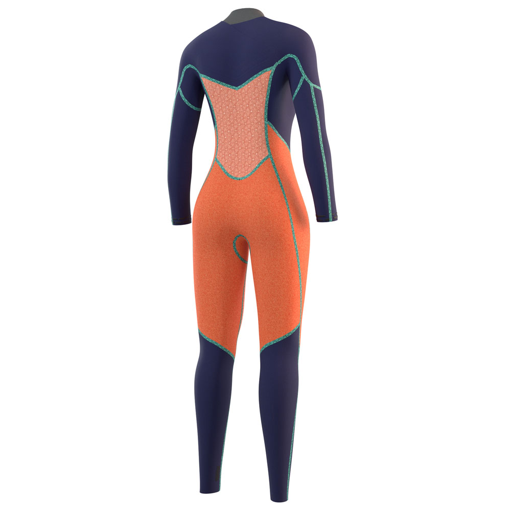 Mystic Jayde fullsuit wetsuit 3/2mm dubbele borstrits dames navy blauw 7