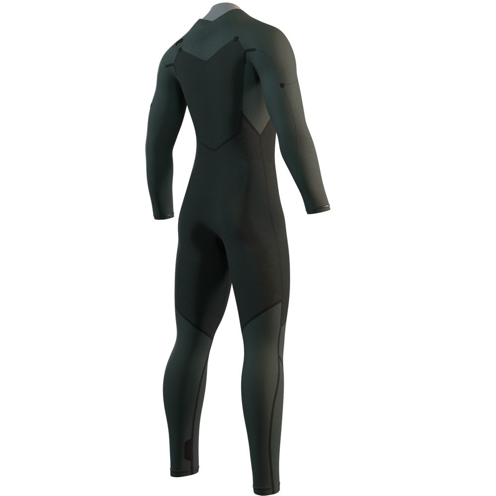 Mystic Motion fullsuit wetsuit 4/3 mm borstrits heren zwart 4