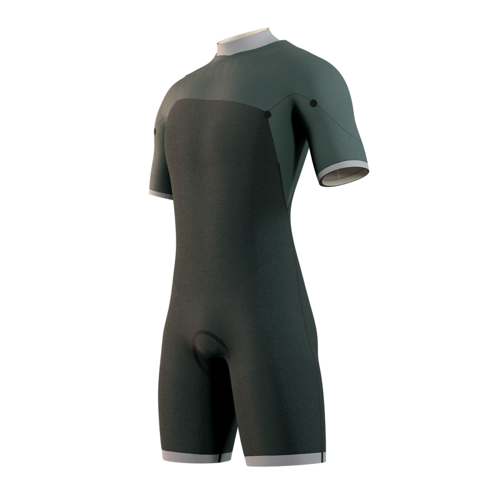 Mystic Motion shorty 3/2 mm borstrits heren zwart/zand 3