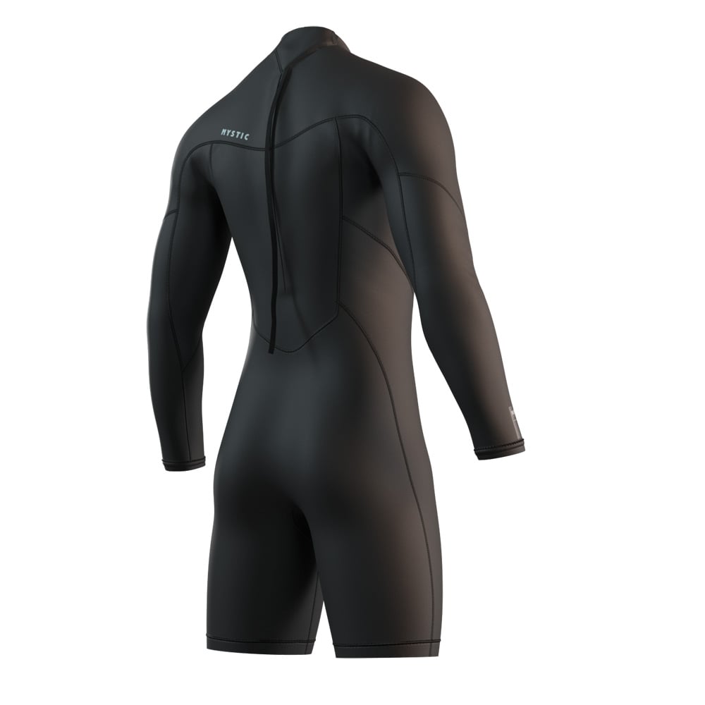 Brand longarm wetsuit 3/2 mm rugrits heren zwart