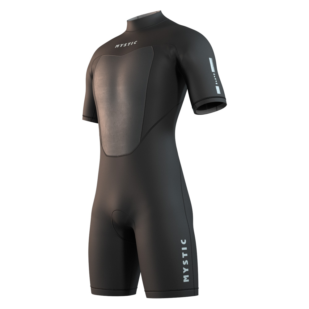 Brand shorty wetsuit 3/2 rugrits heren zwart