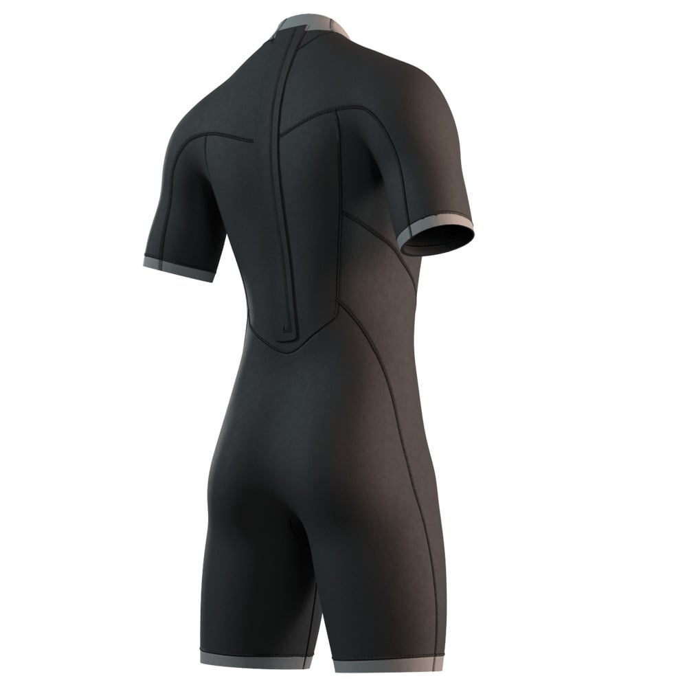 Mystic Brand shorty wetsuit 3/2 rugrits heren blauw 4