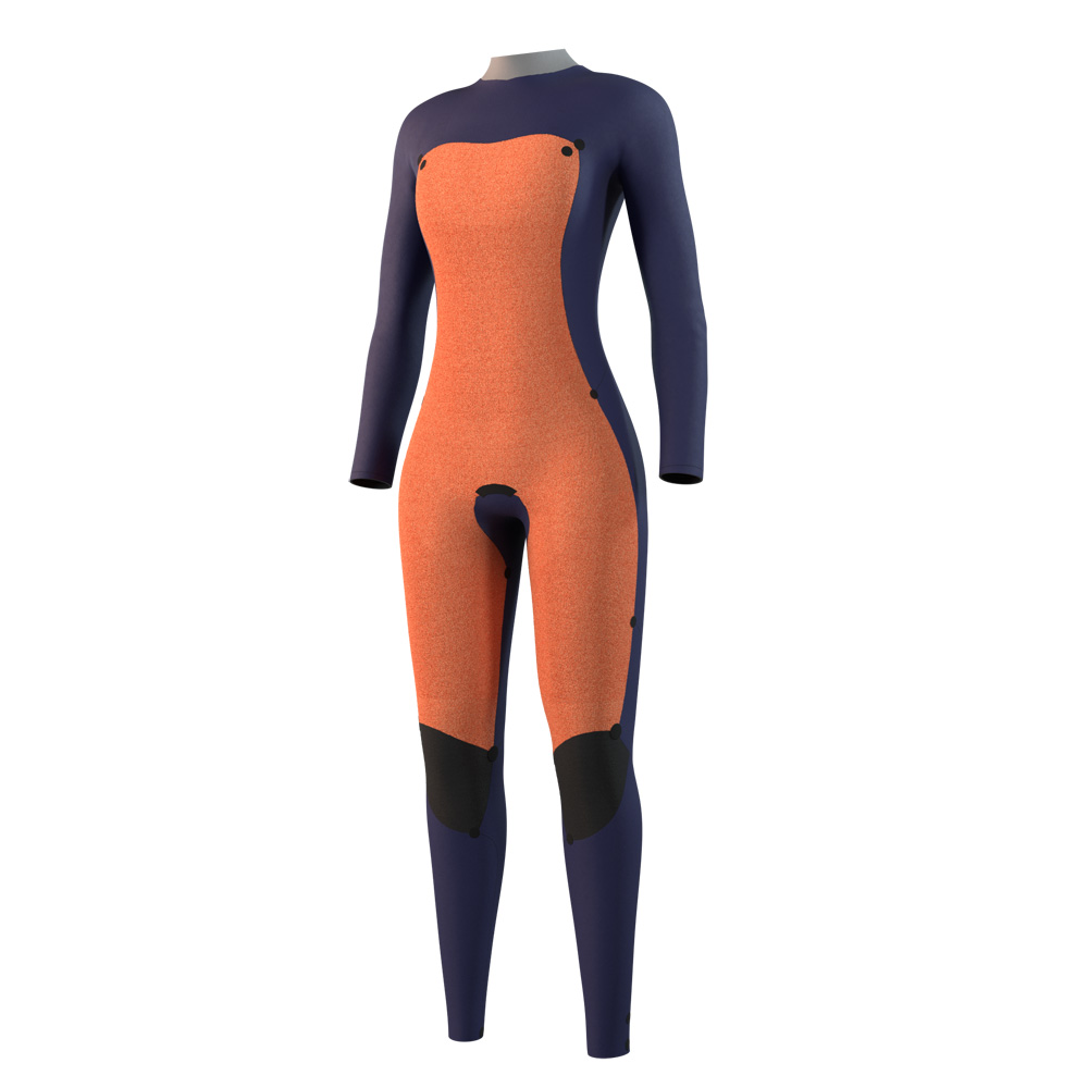 Mystic Star fullsuit wetsuit 4/3 mm borstrits dames zwart 3
