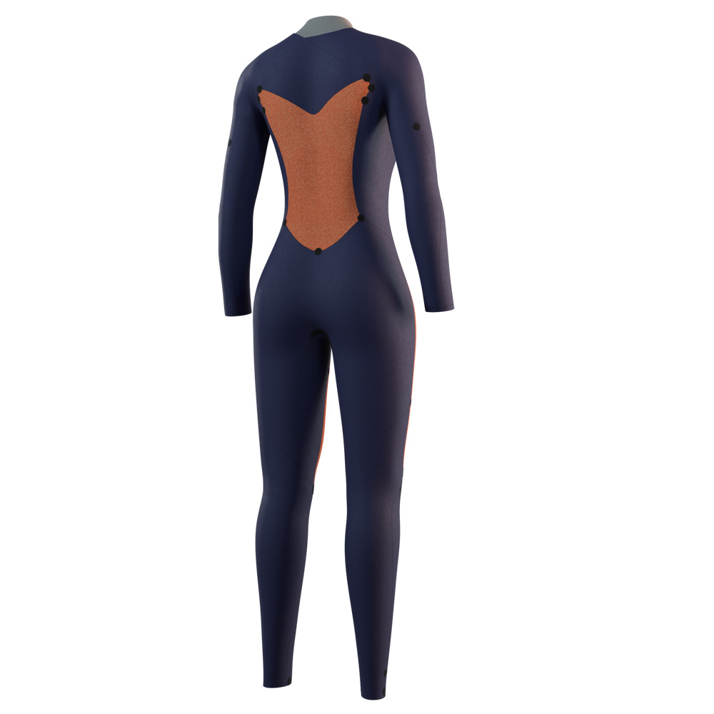 Mystic Star fullsuit wetsuit 4/3 mm borstrits dames zwart 4