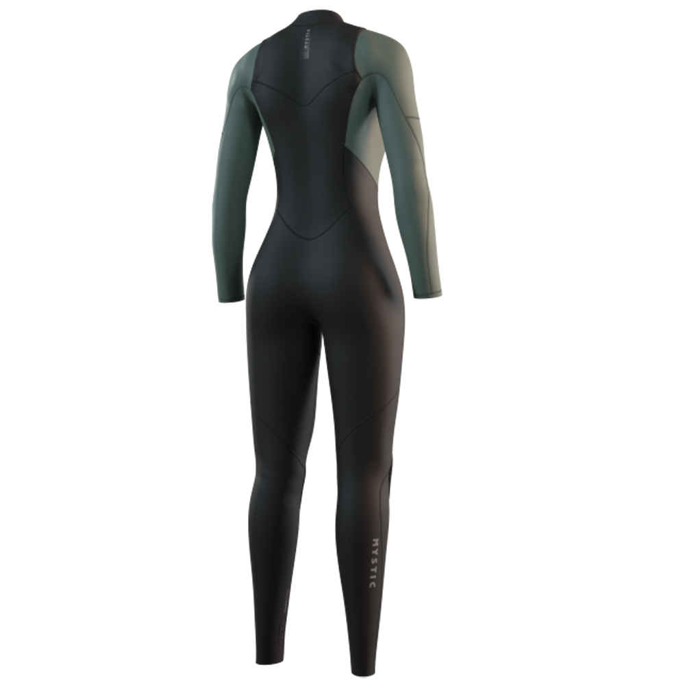 Mystic Star fullsuit wetsuit 3/2 mm borstrits dames groen 2