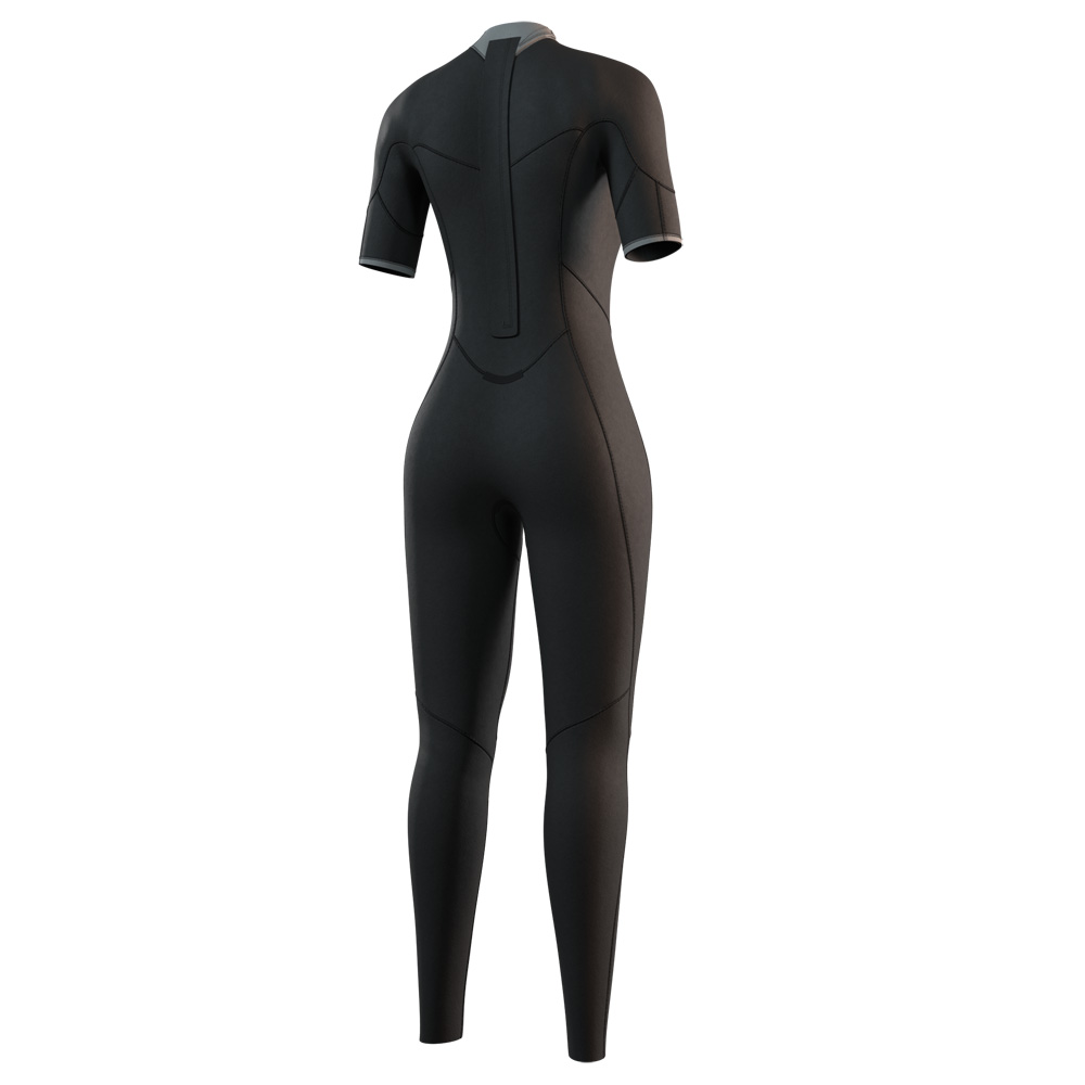 Mystic Brand Shortarm 3/2 mm rugrits dames zwart 4