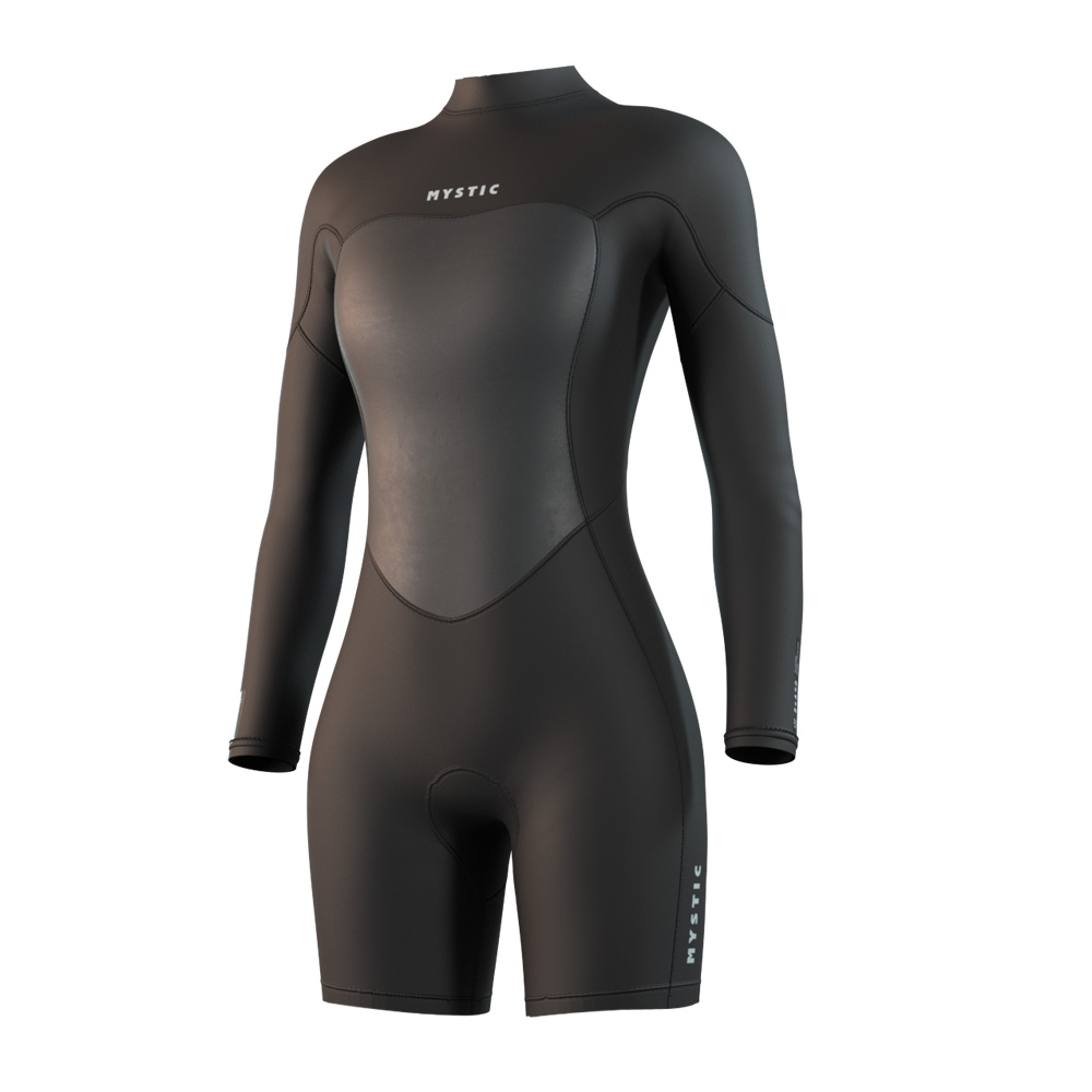 Mystic Brand longarm wetsuit 3/2 mm rugrits dames zwart foto 1